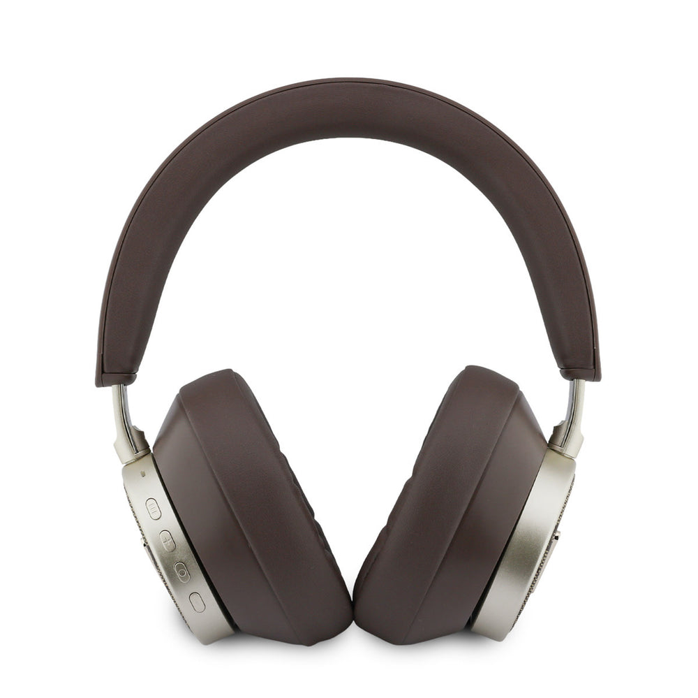 Guess Bluetooth Headphones - ENC - PU Leather With Case - 4G Triangle Logo - Bruin-Headphones-Ilumina Benelux