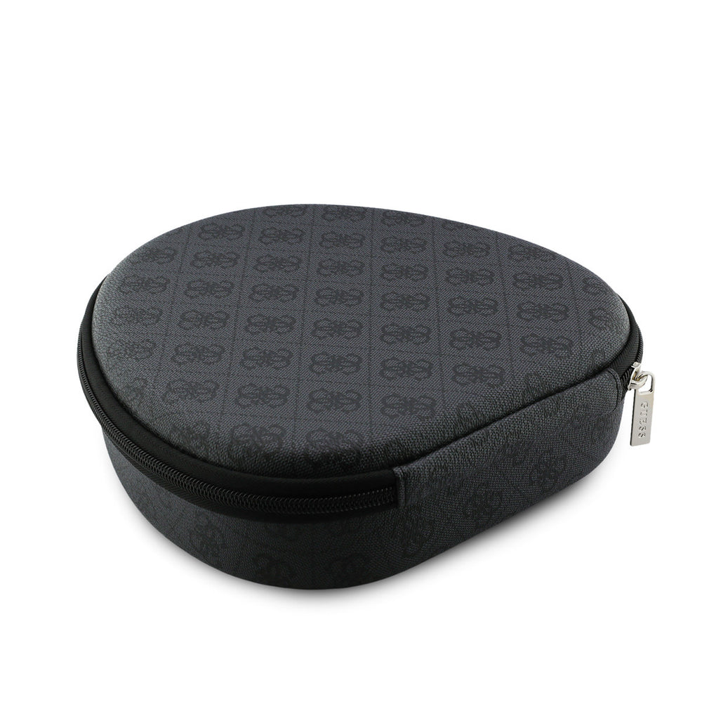 Guess Bluetooth Headphones - ENC - PU Leather With Case - 4G Triangle Logo - Zwart-Headphones-Ilumina Benelux
