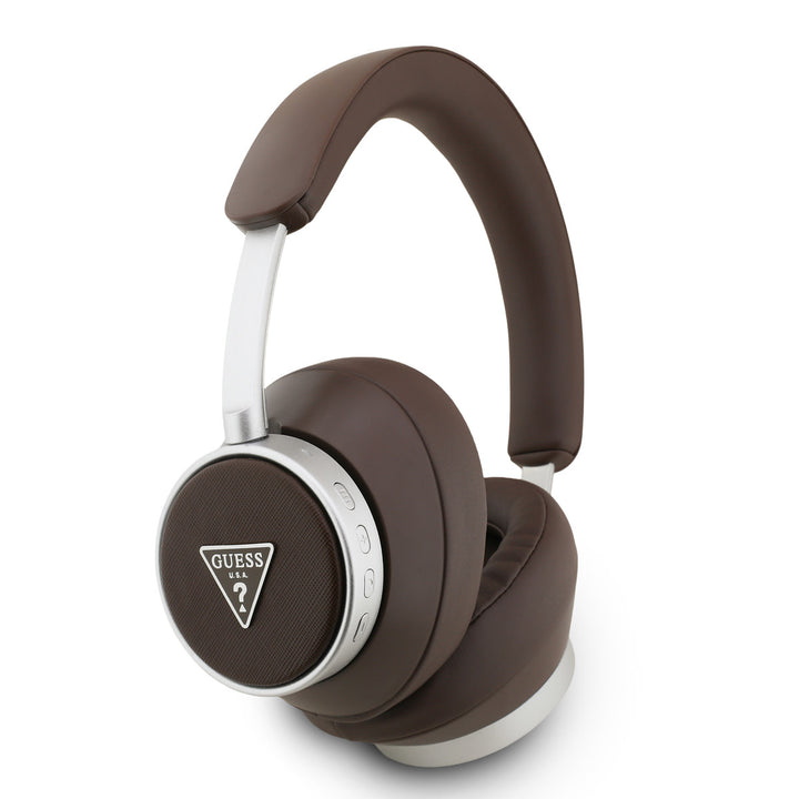 Guess Bluetooth Headphones - ENC - PU Saffiano - Triangle Logo - Bruin-Headphones-Ilumina Benelux