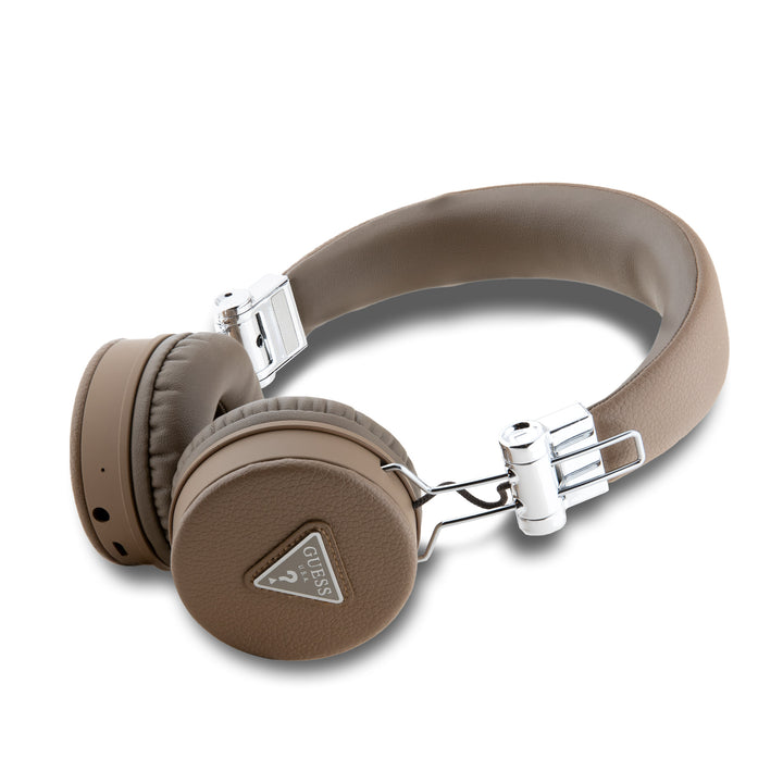 Guess Bluetooth Headphones - Grained Classic Round Shape - Bruin-Headphones-Ilumina Benelux