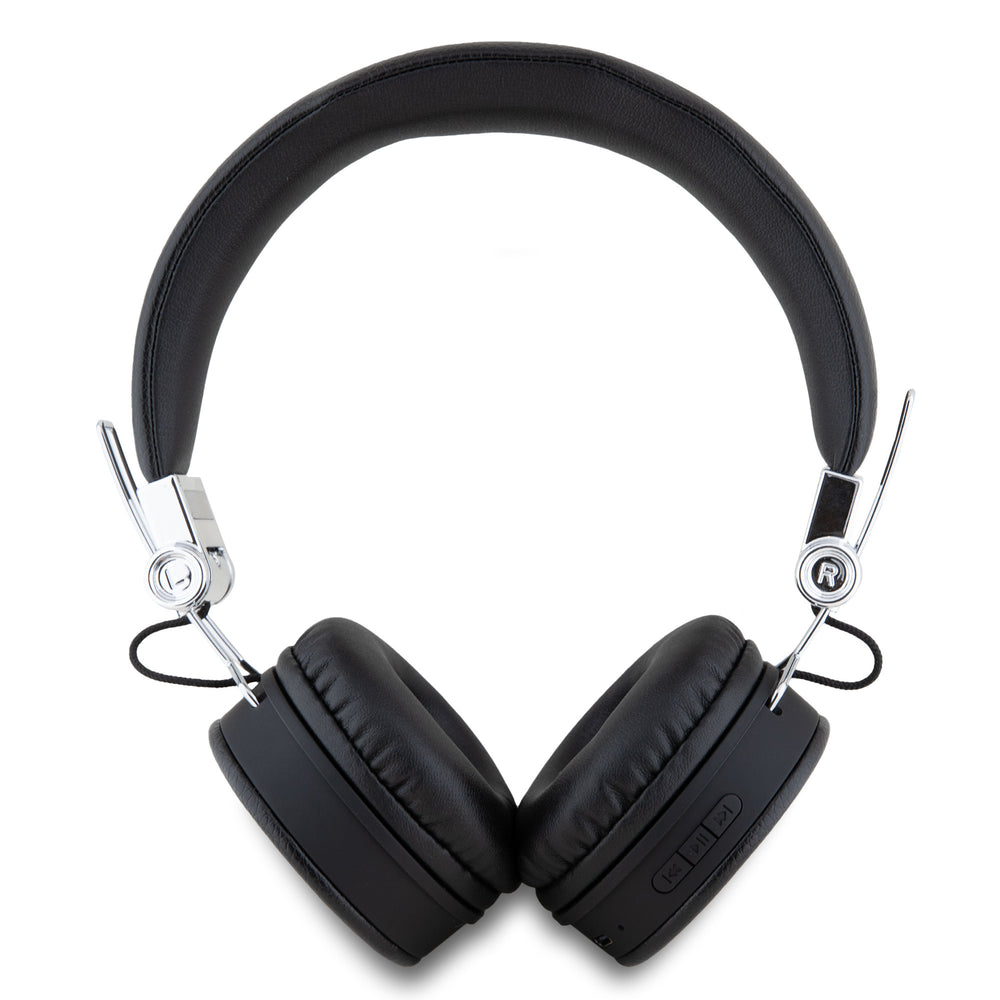 Guess Bluetooth Headphones - Grained Classic Round Shape - Zwart-Headphones-Ilumina Benelux