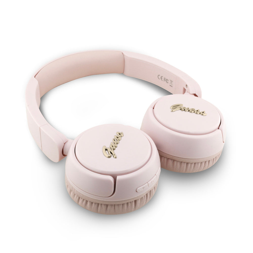 Guess Bluetooth Headphones - Metal Logo Script - Roze-Headphones-Ilumina Benelux