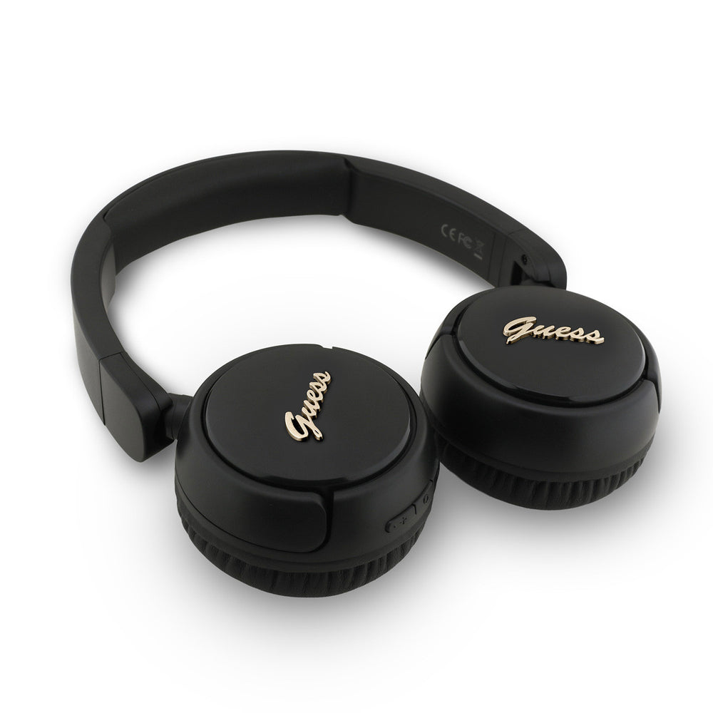 Guess Bluetooth Headphones - Metal Logo Script - Zwart-Headphones-Ilumina Benelux