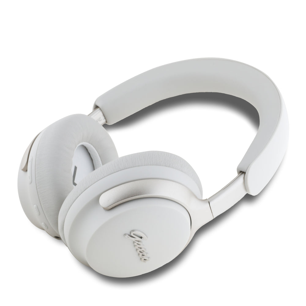 Guess Bluetooth Headphones - Metal Script - Beige-Headphones-Ilumina Benelux