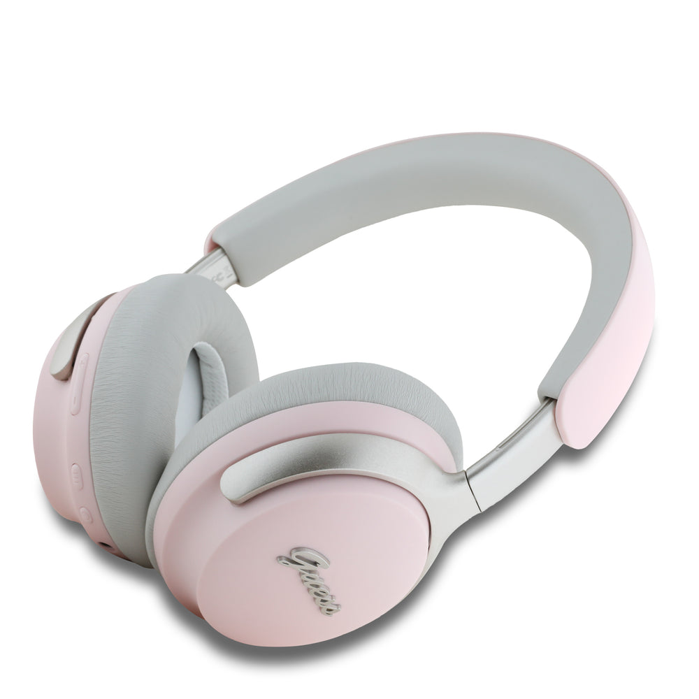 Guess Bluetooth Headphones - Metal Script - Roze-Headphones-Ilumina Benelux