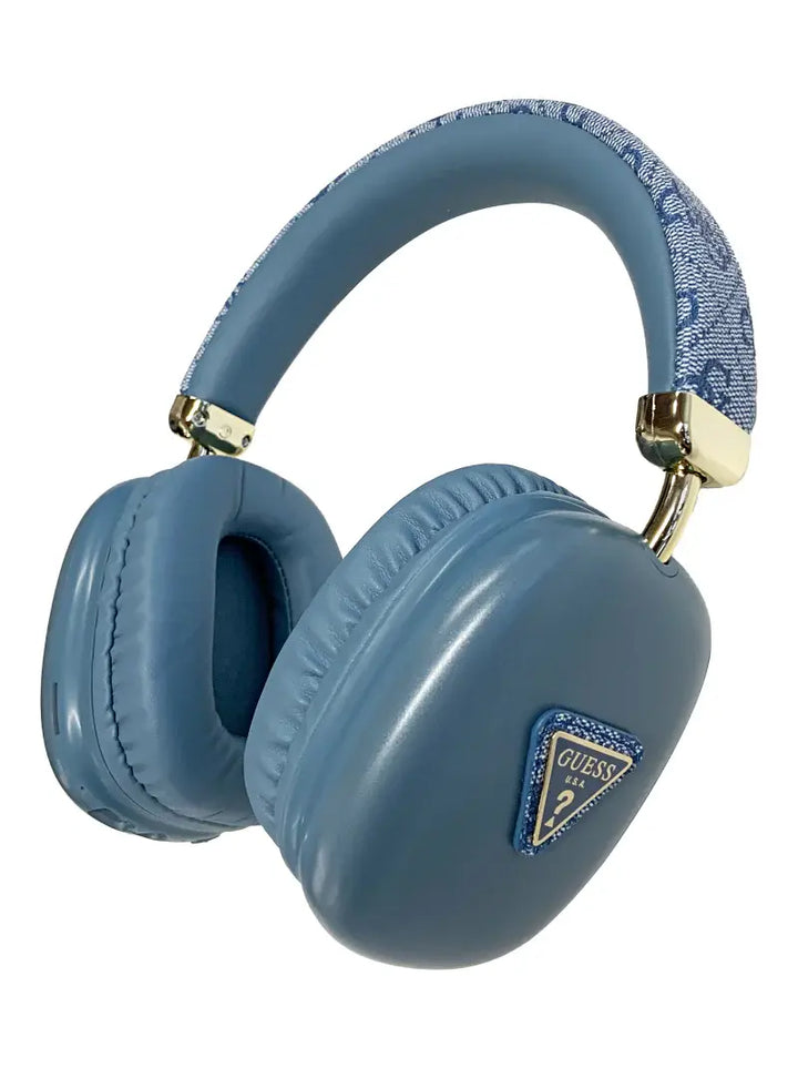 Guess Bluetooth Headphones - Metalic Triangle Logo - Blauw-Headphones-Ilumina Benelux