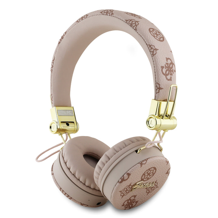 Guess Bluetooth Headphones - Peony Script - Round Shape - Bruin-Headphones-Ilumina Benelux