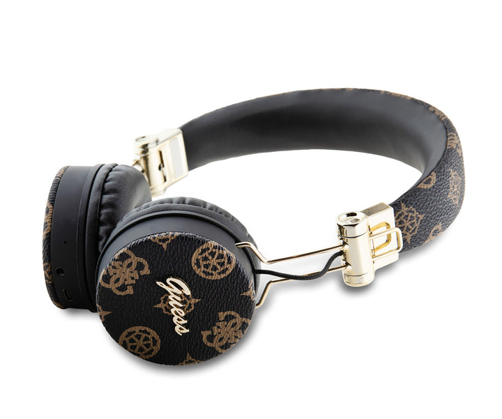 Guess Bluetooth Headphones - Peony Script - Round Shape - Zwart-Headphones-Ilumina Benelux