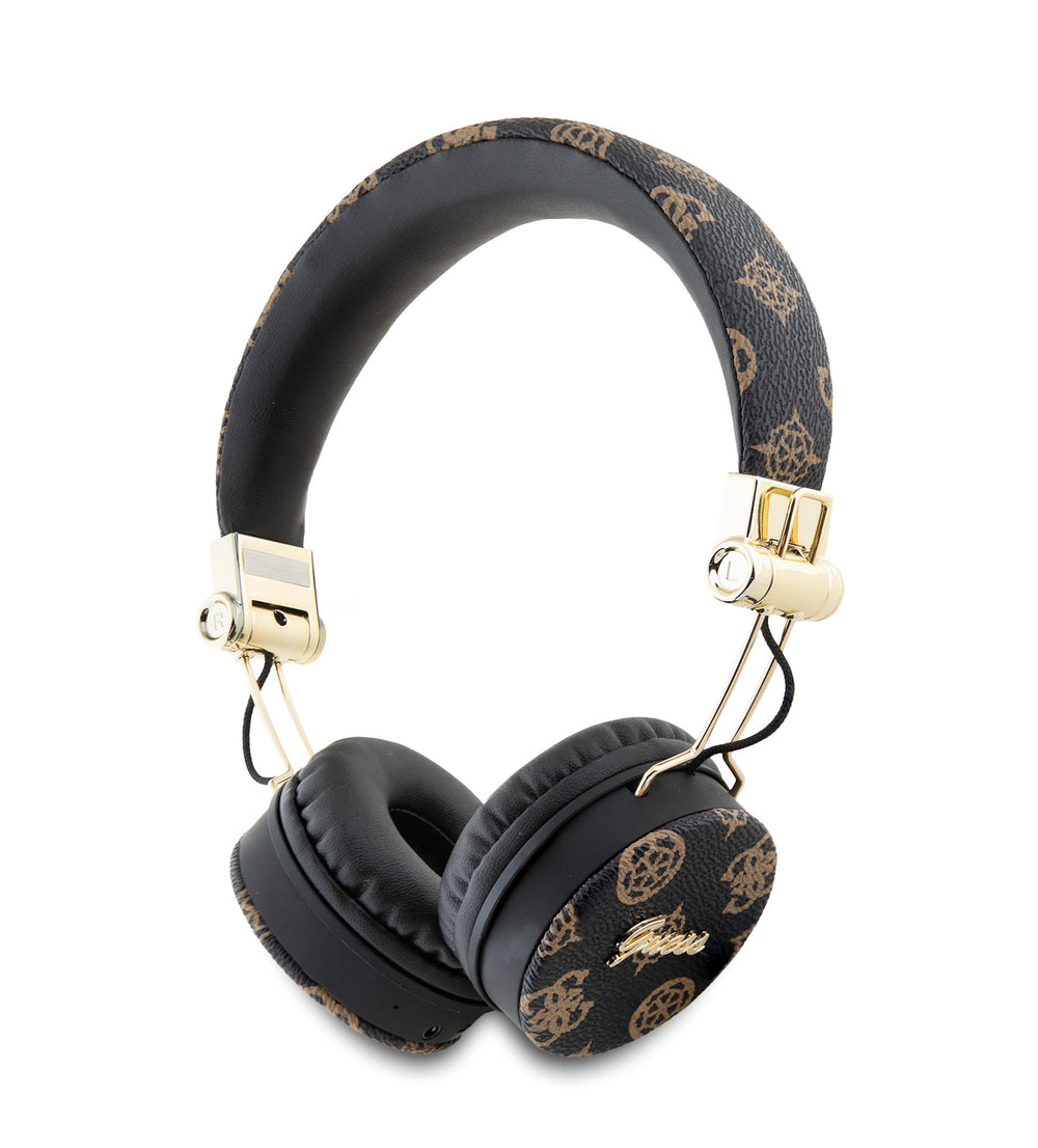 Guess Bluetooth Headphones - Peony Script - Round Shape - Zwart-Headphones-Ilumina Benelux