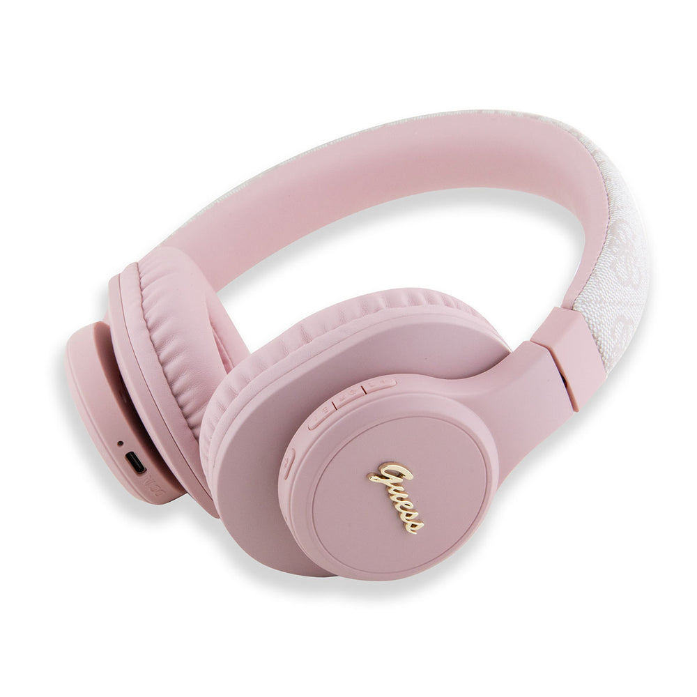 Guess Bluetooth Headphones - Tone on tone script - Roze-Headphones-Ilumina Benelux
