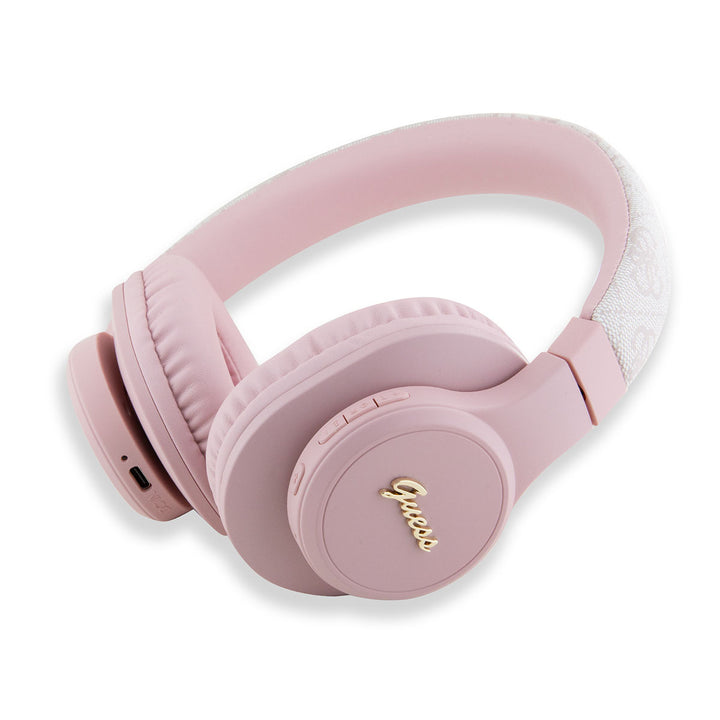 Guess Bluetooth Headphones - Tone on tone script - Roze-Headphones-Ilumina Benelux