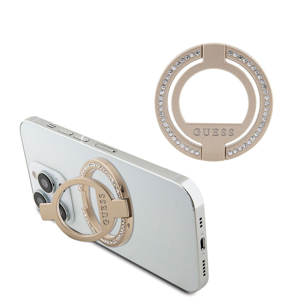 Guess Magsafe Ringstand with Rhinestones - Goud-Telefoonkoord-Ilumina Benelux