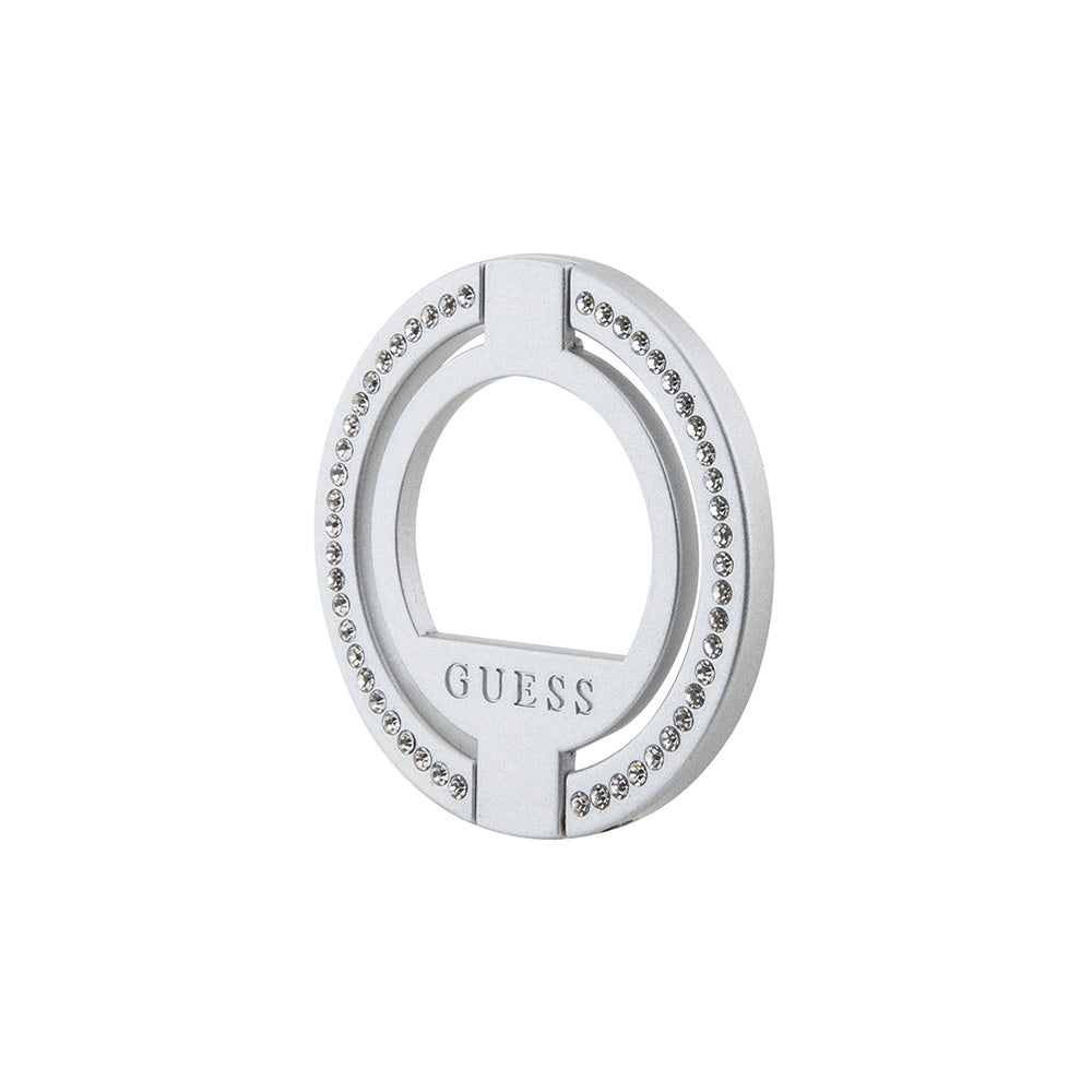 Guess Magsafe Ringstand with Rhinestones - Zilver-Telefoonkoord-Ilumina Benelux