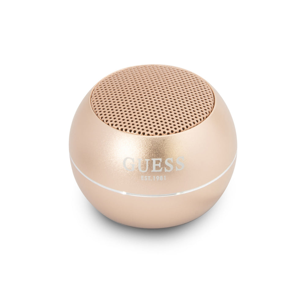 Guess Mini Bluetooth Speaker - 3W vermogen & 4 uur speeltijd - Goud-In-ear koptelefoon-Ilumina Benelux