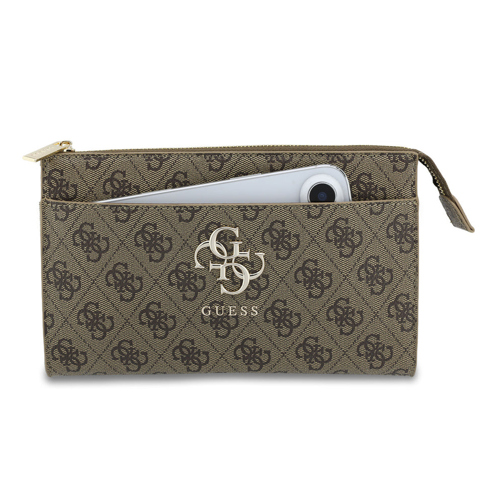 Guess PU Leather Phone Pouch - Big 4G Logo - Bruin-Hoesjes-Ilumina Benelux