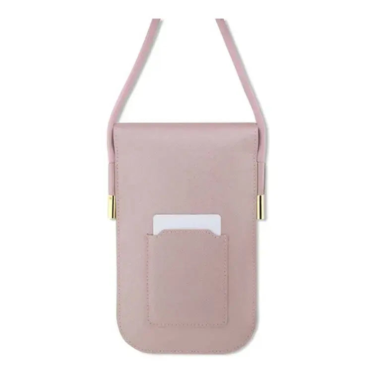 Guess PU Leather Telefoontas - Wallet Bag - Embossed Logo - Roze-Hoesjes-Ilumina Benelux