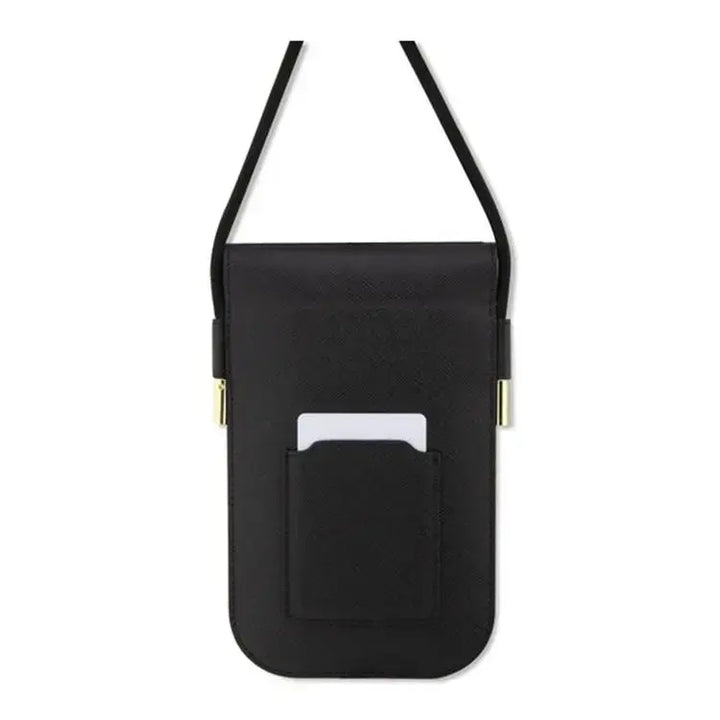 Guess PU Leather Telefoontas - Wallet Bag - Embossed Logo - Zwart-Hoesjes-Ilumina Benelux