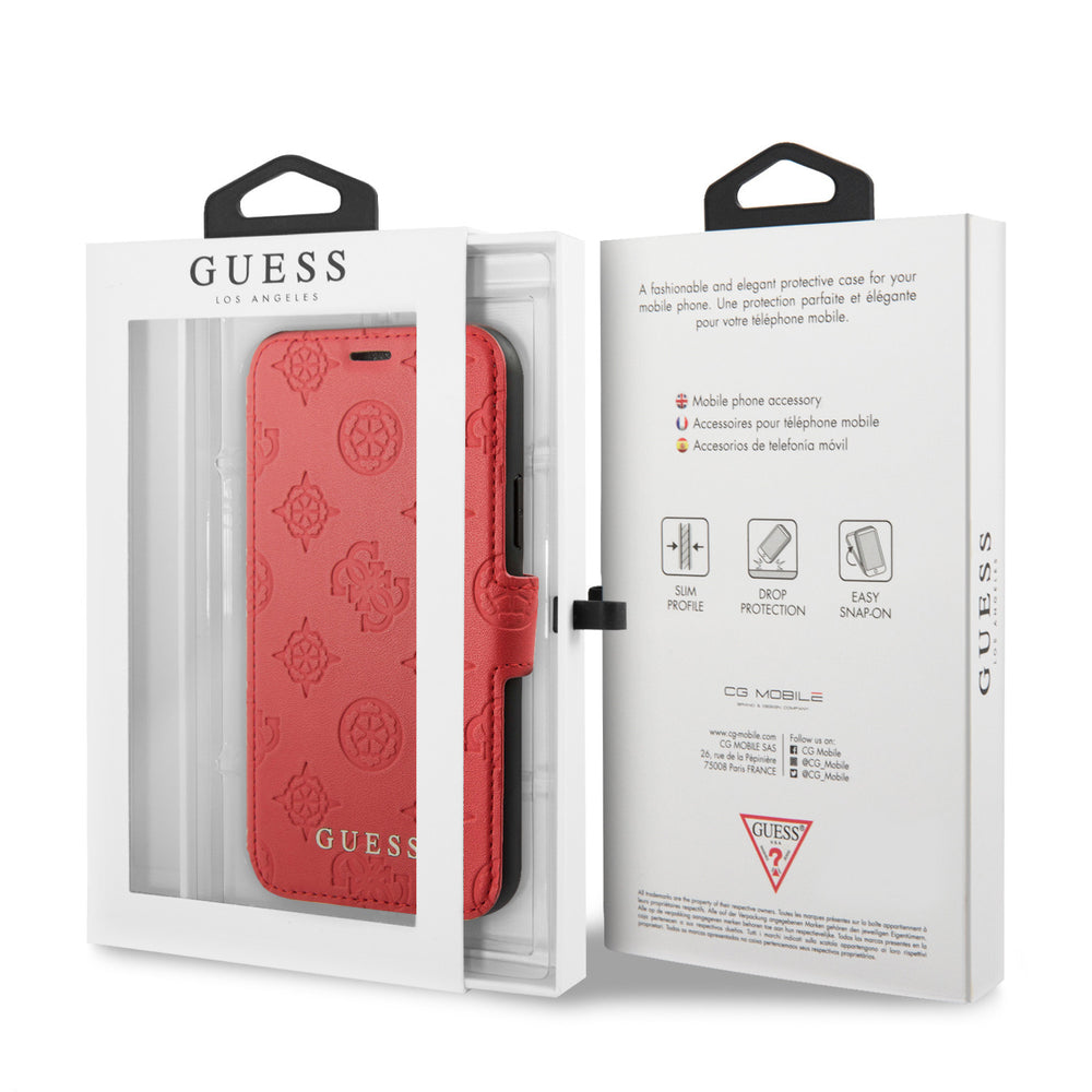 Guess Rood hoesje iPhone 11 Pro - Book Case - 4G Peony - GUFLBKSN58PELRE-Hoesjes-Ilumina Benelux