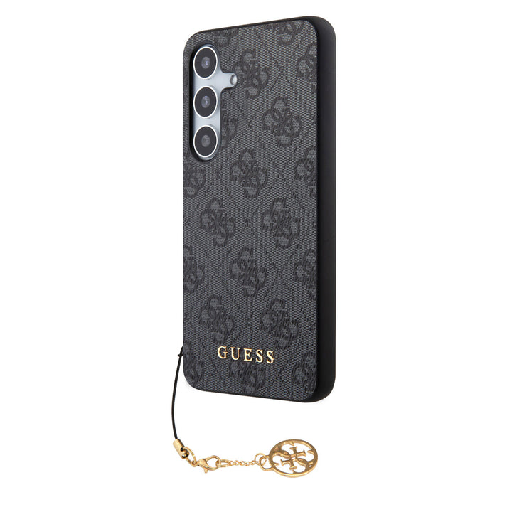Guess Samsung Galaxy S24 Backcover hoesje - 4G charm - Zwart-Hoesjes-Ilumina Benelux