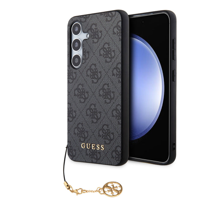 Guess Samsung Galaxy S24 Backcover hoesje - 4G charm - Zwart-Hoesjes-Ilumina Benelux
