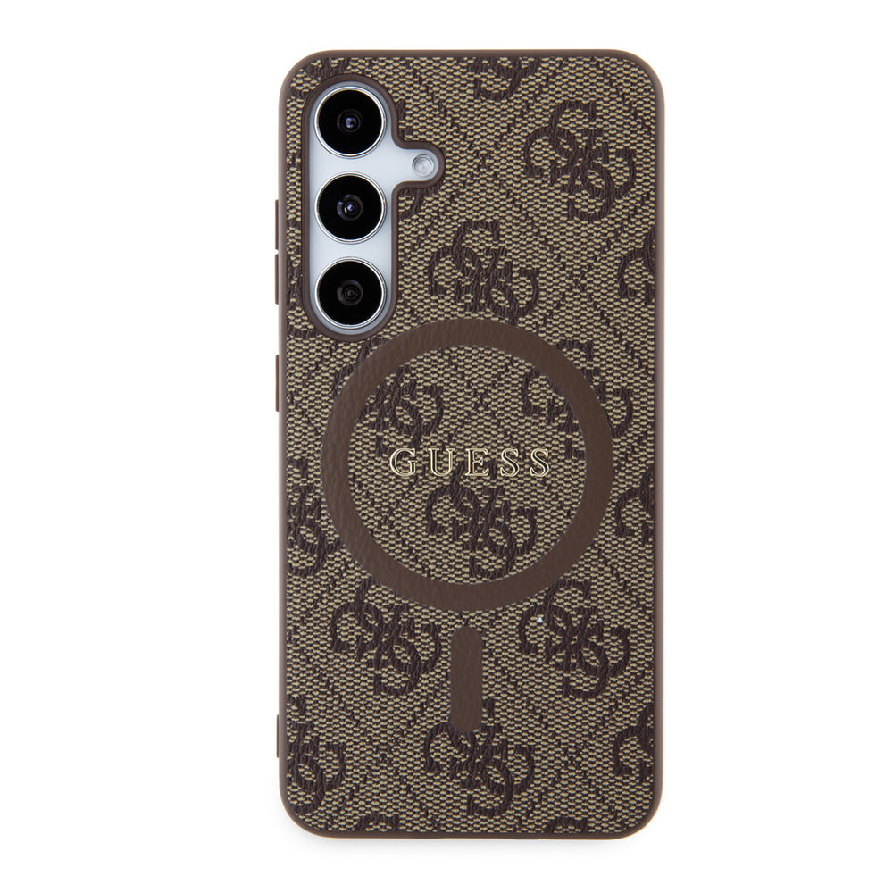 Guess Samsung Galaxy S24 Backcover hoesje - Magsafe - 4G Collection - Bruin-Hoesjes-Ilumina Benelux