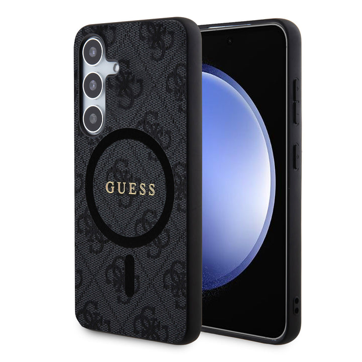 Guess Samsung Galaxy S24 Backcover hoesje - Magsafe - 4G Collection - Zwart-Hoesjes-Ilumina Benelux