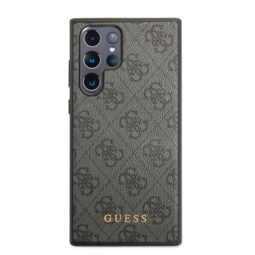 Guess Samsung Galaxy S24 Ultra Backcover hoesje - 4G Metal Gold Logo - Zwart-Hoesjes-Ilumina Benelux