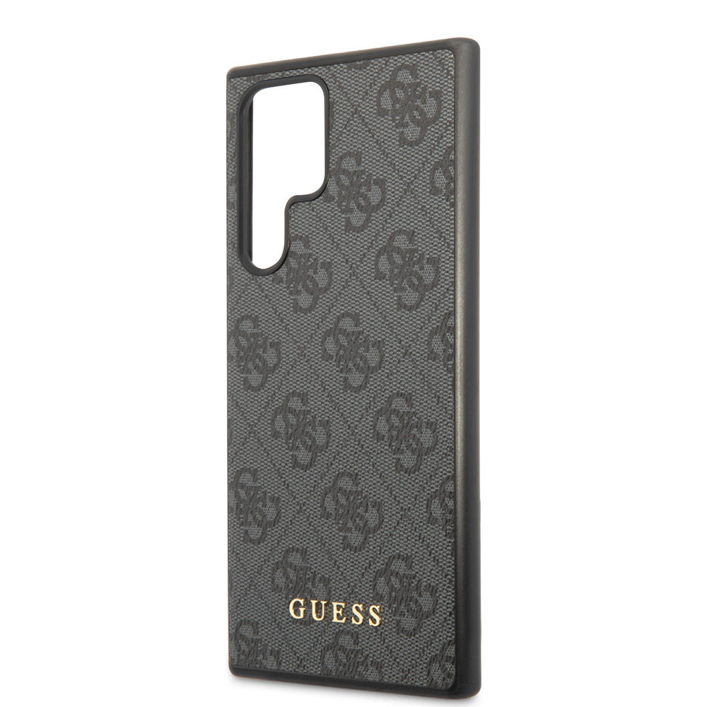 Guess Samsung Galaxy S24 Ultra Backcover hoesje - 4G Metal Gold Logo - Zwart-Hoesjes-Ilumina Benelux