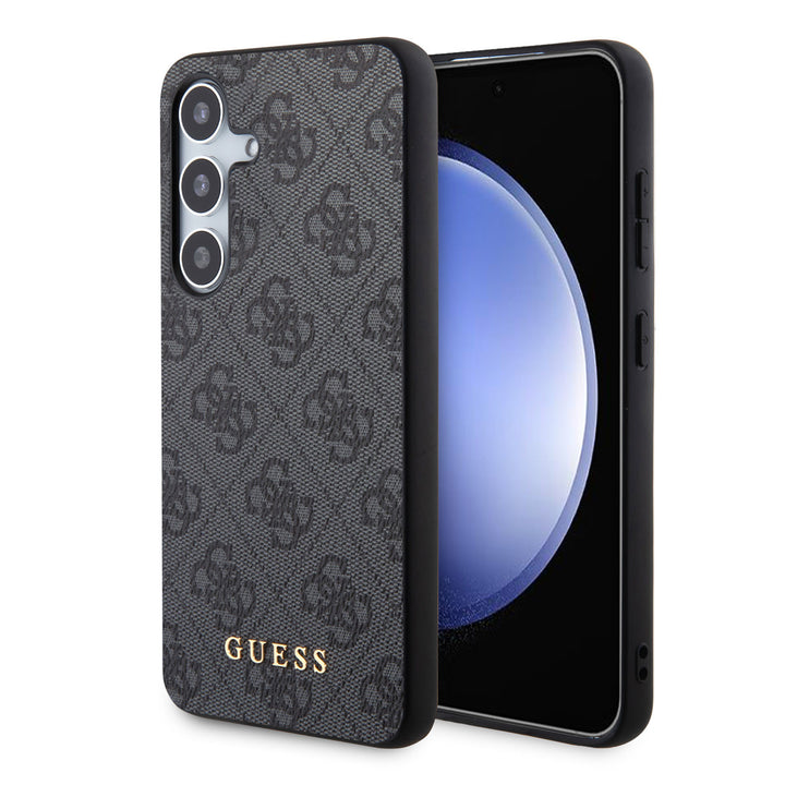Guess Samsung Galaxy S24 backcover hoesje - 4G Metal Gold Logo - Zwart-Hoesjes-Ilumina Benelux