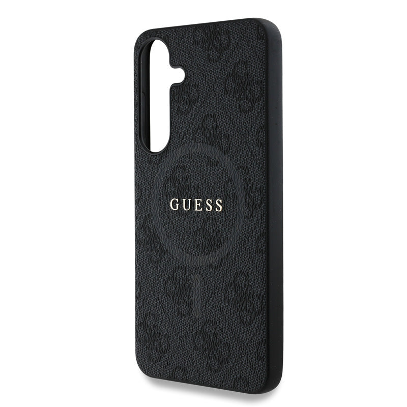 Guess Samsung Galaxy S25 Backcover hoesje - 4G Colored Ring Classic Logo - MagSafe - Zwart-Hoesjes-Ilumina Benelux