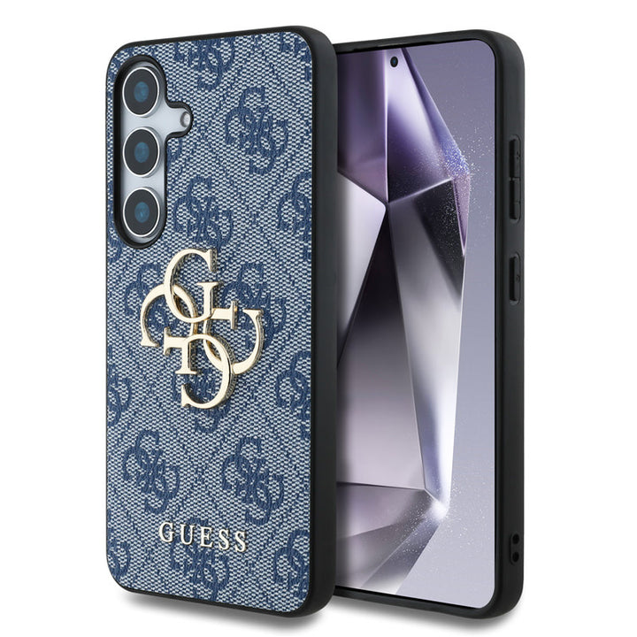 Guess Samsung Galaxy S25 Backcover hoesje - 4G PU Big Logo - Blauw-Hoesjes-Ilumina Benelux