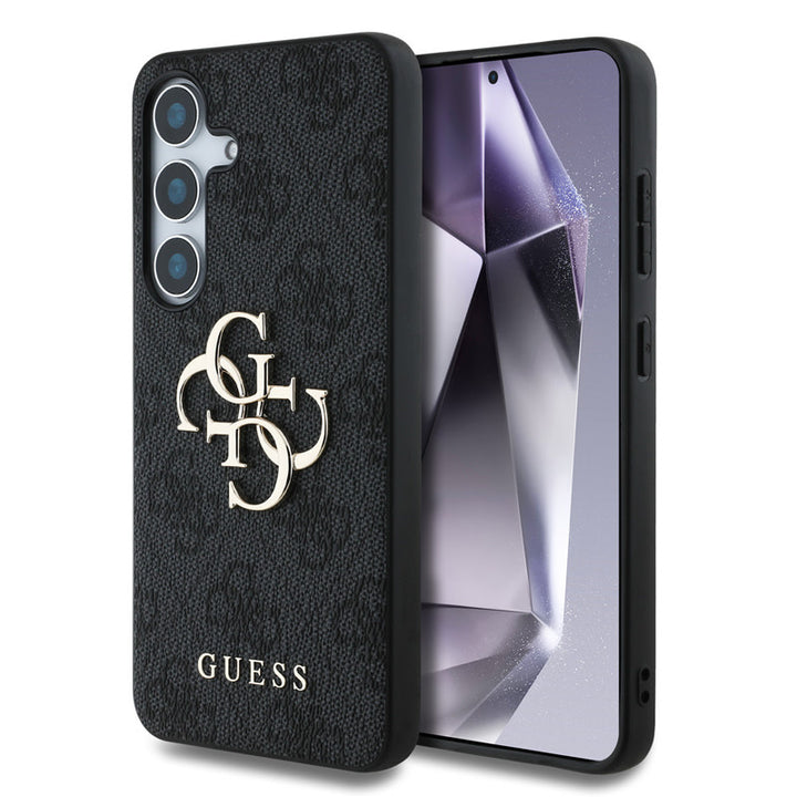 Guess Samsung Galaxy S25 Backcover hoesje - 4G PU Big Logo - Zwart-Hoesjes-Ilumina Benelux