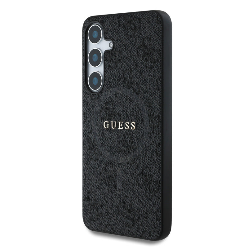 Guess Samsung Galaxy S25 Plus Backcover hoesje - 4G Colored Ring Classic Logo - MagSafe - Zwart-Hoesjes-Ilumina Benelux