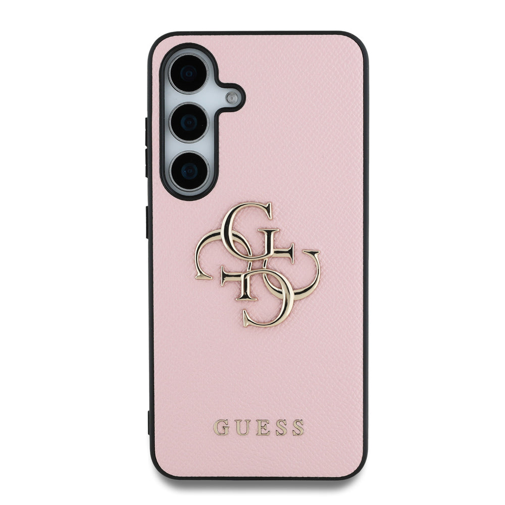 Guess Samsung Galaxy S25 Plus Backcover hoesje - Grained - Big 4G Logo - Roze-Hoesjes-Ilumina Benelux