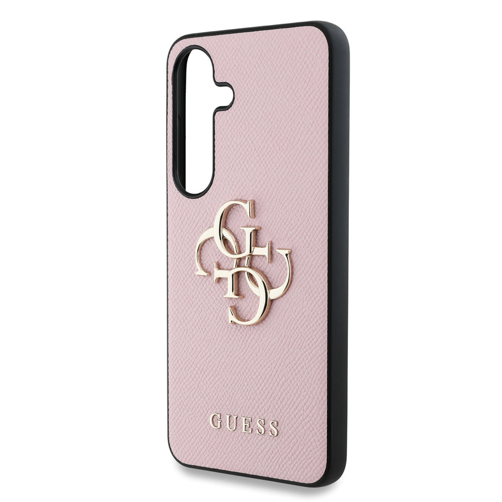 Guess Samsung Galaxy S25 Plus Backcover hoesje - Grained - Big 4G Logo - Roze-Hoesjes-Ilumina Benelux