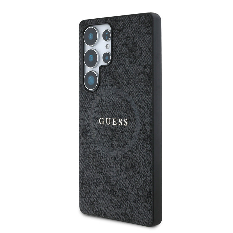 Guess Samsung Galaxy S25 Ultra Backcover hoesje - 4G Colored Ring Classic Logo - MagSafe - Zwart-Hoesjes-Ilumina Benelux
