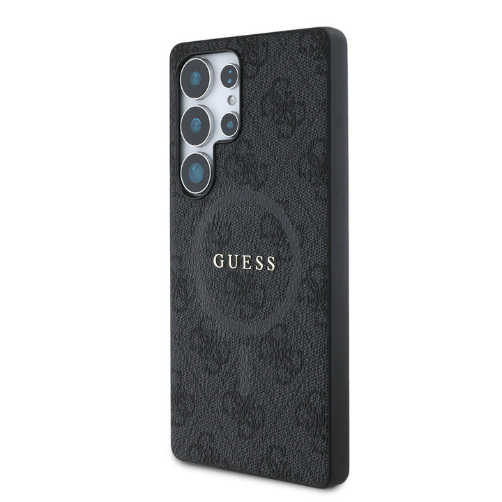 Guess Samsung Galaxy S25 Ultra Backcover hoesje - 4G Colored Ring Classic Logo - MagSafe - Zwart-Hoesjes-Ilumina Benelux