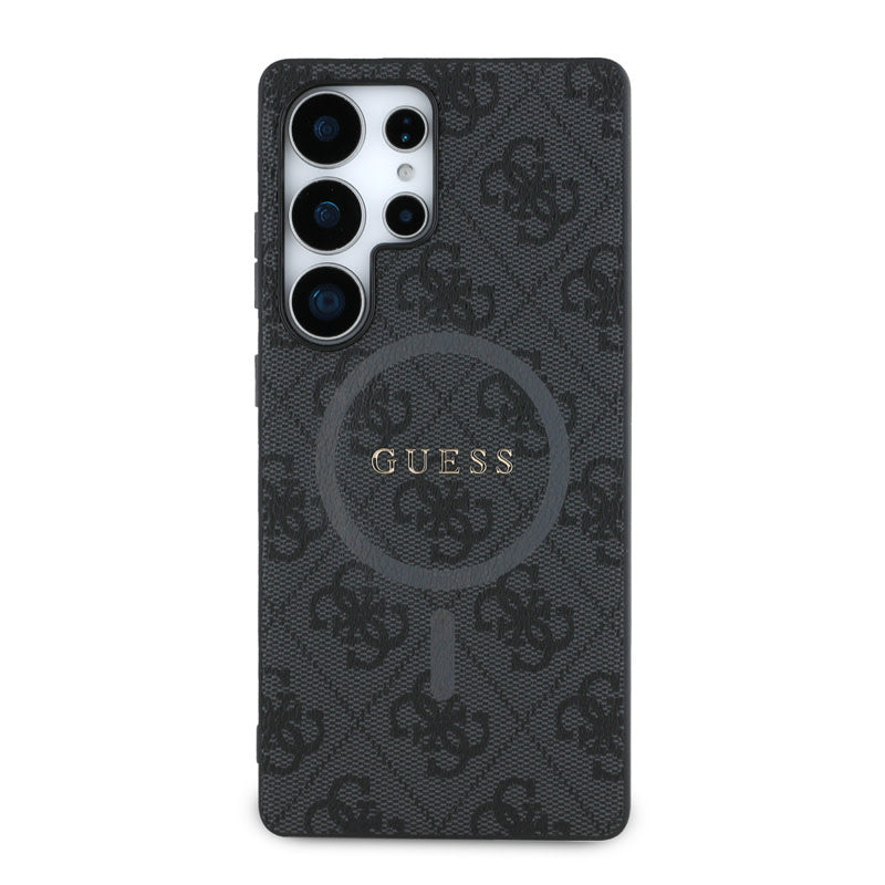 Guess Samsung Galaxy S25 Ultra Backcover hoesje - 4G Colored Ring Classic Logo - MagSafe - Zwart-Hoesjes-Ilumina Benelux