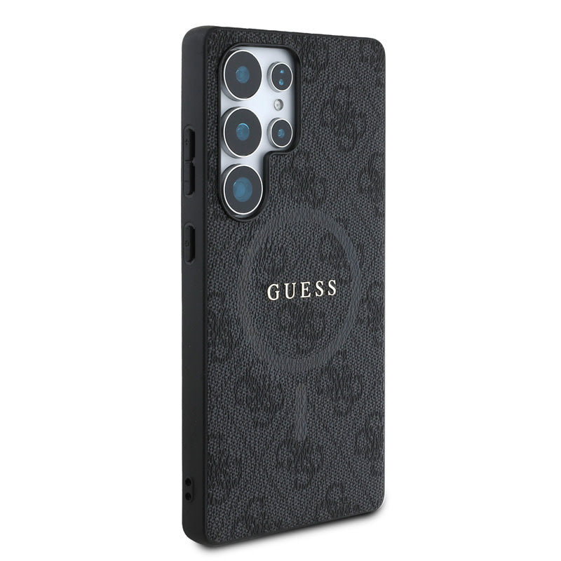Guess Samsung Galaxy S25 Ultra Backcover hoesje - 4G Colored Ring Classic Logo - MagSafe - Zwart-Hoesjes-Ilumina Benelux