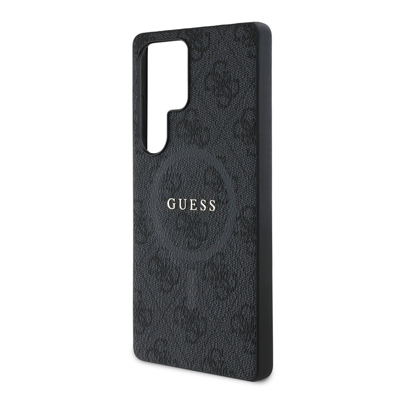 Guess Samsung Galaxy S25 Ultra Backcover hoesje - 4G Colored Ring Classic Logo - MagSafe - Zwart-Hoesjes-Ilumina Benelux