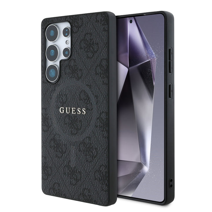 Guess Samsung Galaxy S25 Ultra Backcover hoesje - 4G Colored Ring Classic Logo - MagSafe - Zwart-Hoesjes-Ilumina Benelux