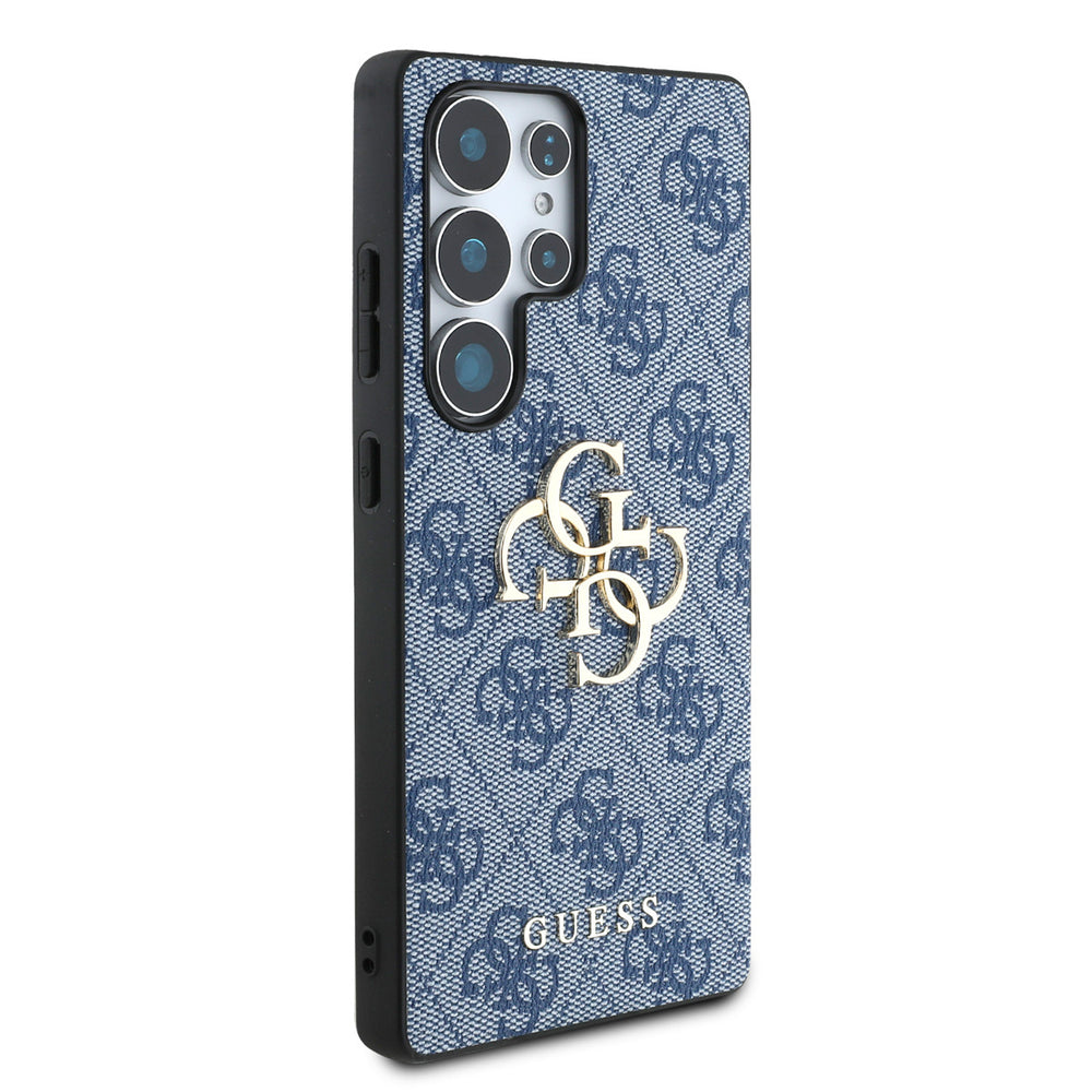 Guess Samsung Galaxy S25 Ultra Backcover hoesje - 4G PU Big Logo - Blauw-Hoesjes-Ilumina Benelux