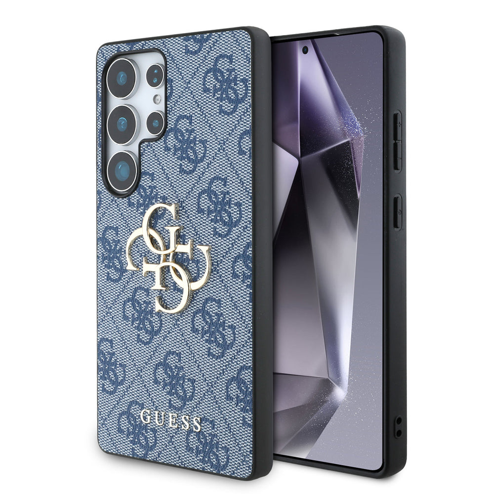 Guess Samsung Galaxy S25 Ultra Backcover hoesje - 4G PU Big Logo - Blauw-Hoesjes-Ilumina Benelux