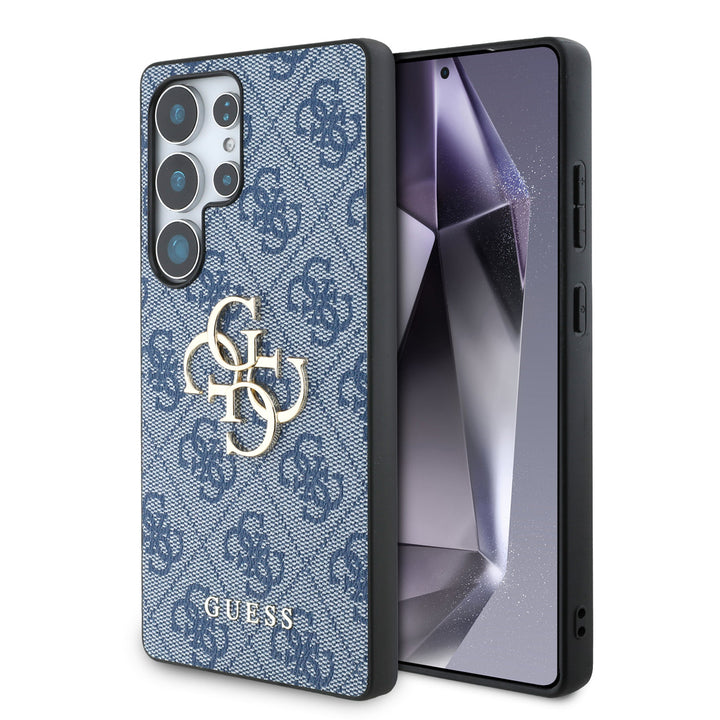 Guess Samsung Galaxy S25 Ultra Backcover hoesje - 4G PU Big Logo - Blauw-Hoesjes-Ilumina Benelux