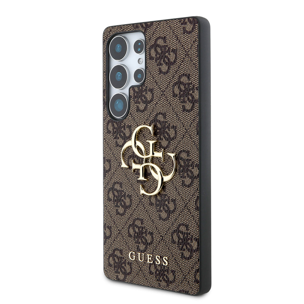 Guess Samsung Galaxy S25 Ultra Backcover hoesje - 4G PU Big Logo - Bruin-Hoesjes-Ilumina Benelux