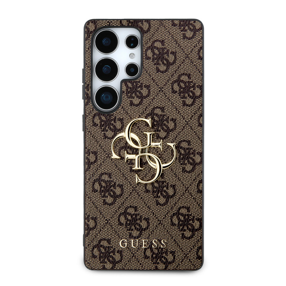 Guess Samsung Galaxy S25 Ultra Backcover hoesje - 4G PU Big Logo - Bruin-Hoesjes-Ilumina Benelux