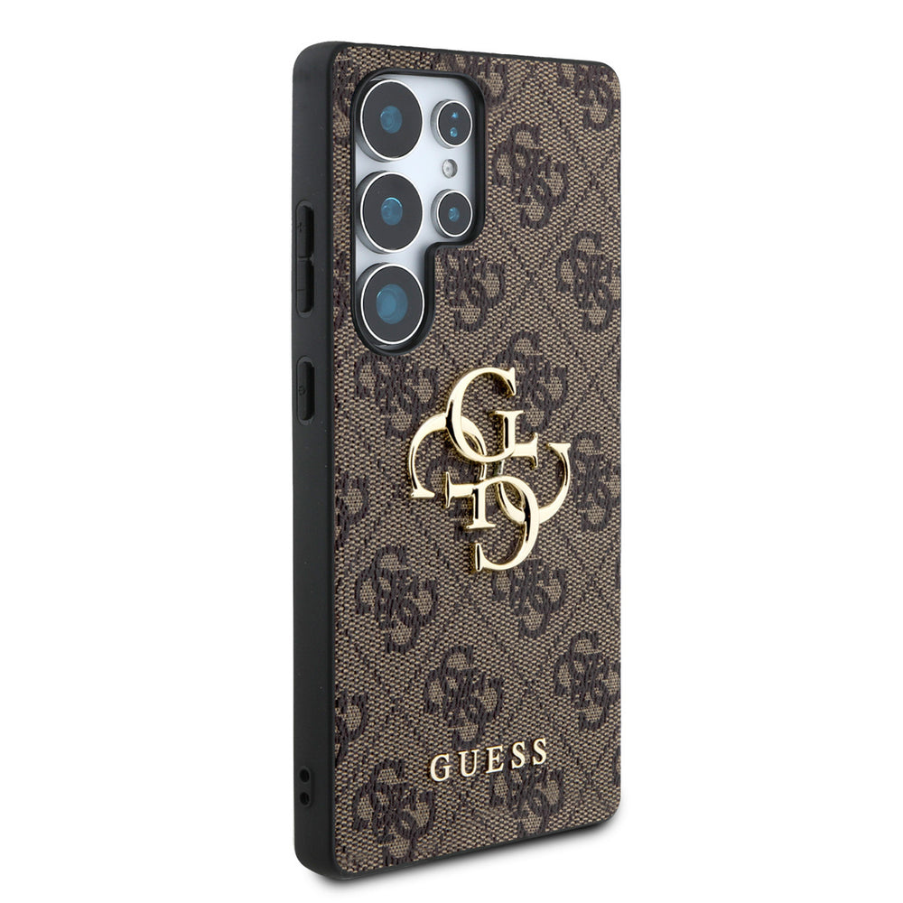 Guess Samsung Galaxy S25 Ultra Backcover hoesje - 4G PU Big Logo - Bruin-Hoesjes-Ilumina Benelux