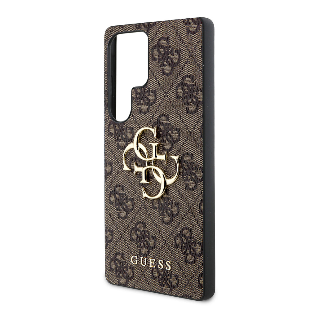 Guess Samsung Galaxy S25 Ultra Backcover hoesje - 4G PU Big Logo - Bruin-Hoesjes-Ilumina Benelux