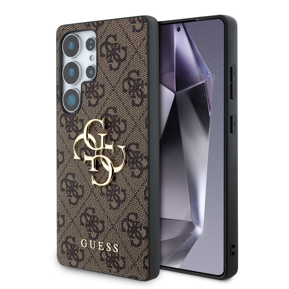Guess Samsung Galaxy S25 Ultra Backcover hoesje - 4G PU Big Logo - Bruin-Hoesjes-Ilumina Benelux
