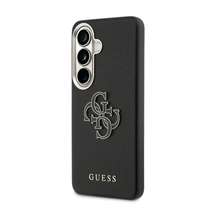 Guess Samsung Galaxy S26 Backcover hoesje - Grained - Big 4G Logo - Zwart-Hoesjes-Ilumina Benelux